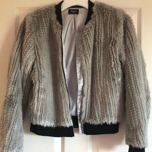 Faux Fur Bomber Jacket BARDOT JUNIOR